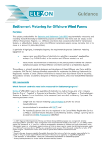 Settlement Metering for Offshore Wind Farms