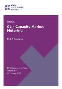 Capacity Market Metering