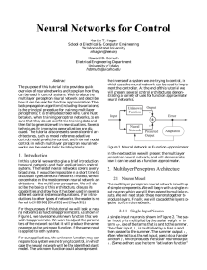 Neural Networks for Control - Martin Hagan