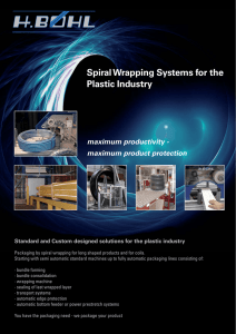 Spiral Wrapping Systems for the Plastic Industry
