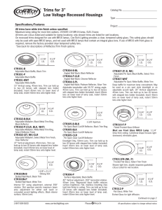 Trims for 3" Low Voltage Recessed Housings