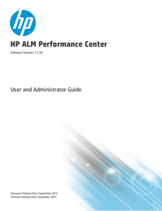 HP ALM Performance Center Guide