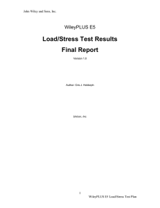 Load/Stress Test Results Final Report