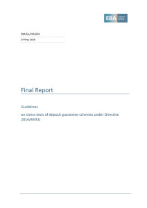 Final report on Guidelines on DGS stress tests
