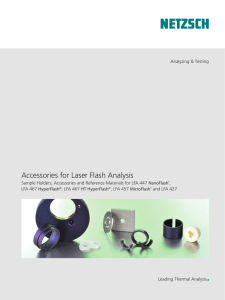 Accessories for Laser Flash Analysis