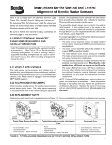 Instructions for the Vertical and Lateral Alignment of Bendix Radar