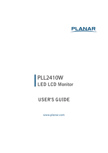 Planar PLL2410W Product Manual