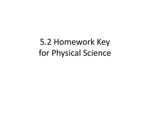 5.2 Homework Key for Physical Science