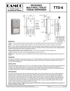 REcESSED MuLTI-ROLL TOILET TISSuE DISpEnSER