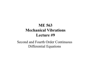 ME 563 Mechanical Vibrations Lecture #9