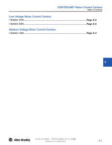 Motor Control Centers - A117 North American IC Catalog