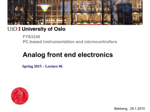Analog front end electronics