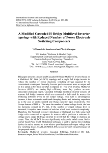 A Modified Cascaded H-Bridge Multilevel Inverter topology with