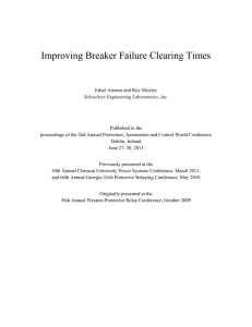 Improving Breaker Failure Clearing Times