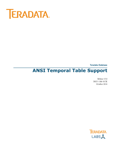 ANSI Temporal Table Support - Teradata