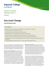 Sea Level Change - Imperial College London