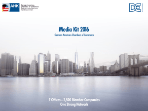 Media Kit 2016 - German American Chamber of Commerce New York