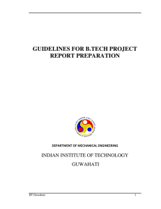 guidelines for b.tech project report preparation