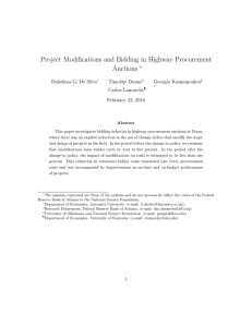 Project Modifications and Bidding in Highway Procurement