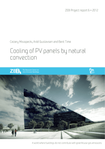 Cooling of PV panels by natural convection