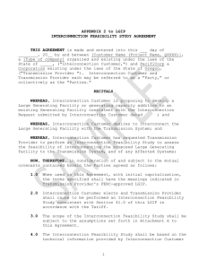 1 APPENDIX 2 to LGIP INTERCONNECTION FEASIBILITY STUDY