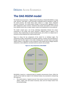 The DAE-RGEM model - Deloitte Access Economics