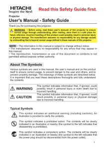 User`s Manual - Safety Guide Read this Safety Guide first.