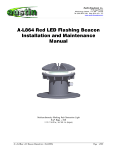 A-L864 Red LED Flashing Beacon Installation and Maintenance