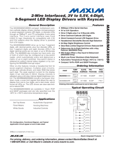 MAX6958/MAX6959 2-Wire Interfaced, 3V to 5.5V, 4