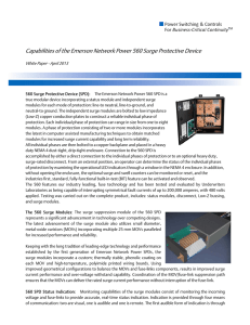 Capabilities of the Emerson Network Power 560 Surge Protective