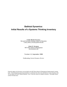 Bathtub Dynamics: Initial Results of a Systems Thinking Inventory