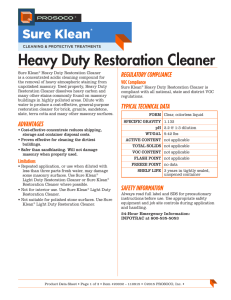 Heavy Duty Restoration Cleaner
