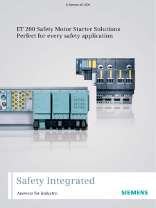 ET 200 Safety Motor Starter Solutions