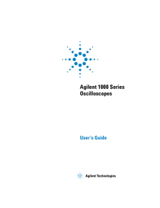Agilent 1000 Series Oscilloscopes User`s Guide
