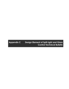 Appendix C, Design Elements of Spill Lighting and Glare Control