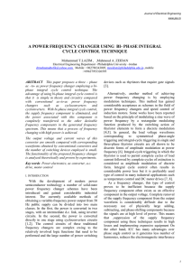 a power frequency changer using bi- phase integral cycle