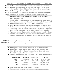 Node equation analysis