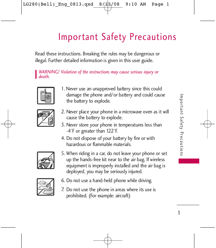 essay about safety precautions