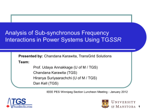 Analysis of Sub-synchronous Frequency Interactions in Power
