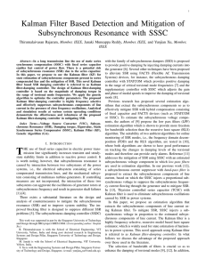 Kalman Filter Based Detection and Mitigation of Subsynchronous