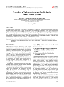 Overview of Sub-synchronous Oscillation in Wind Power System