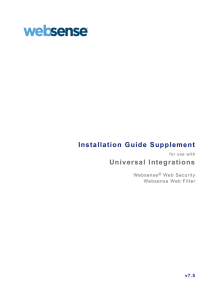 Installation Guide Supplement for use with Universal Integrations