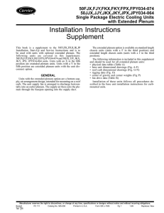 Installation Instructions Supplement