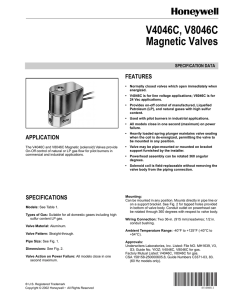 65-0068 V4046C, V8046C Magnetic Valves