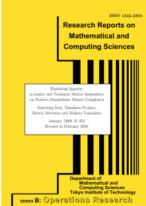 SERIES B: Operations Research