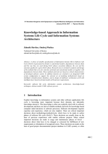 Knowledge-based Approach in Information Systems Life Cycle and