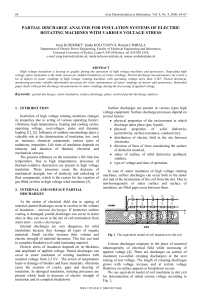 partial discharge analysis for insulation systems of electric rotating