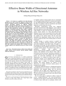 Effective Beam Width of Directional Antennas in Wireless