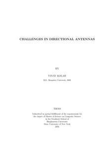 challenges in directional antennas