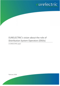EURELECTRIC`s vision about the role of Distribution System